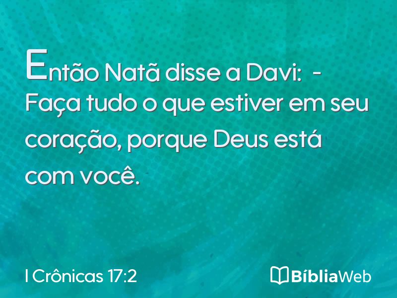 I Crônicas 17:2 em imagem para compartilhar