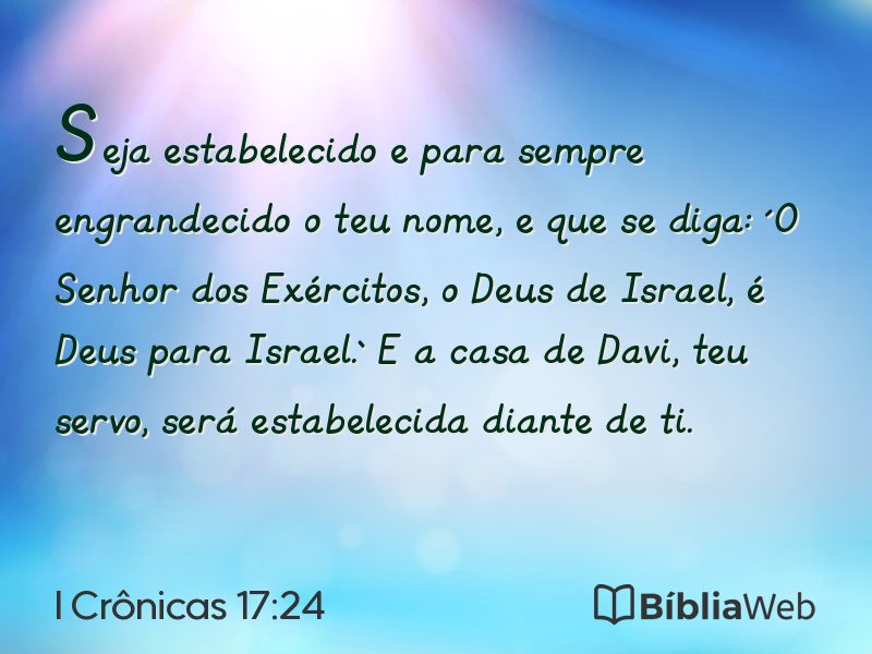 I Crônicas 17:24 em imagem para compartilhar