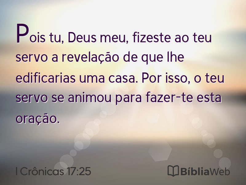 I Crônicas 17:25 em imagem para compartilhar
