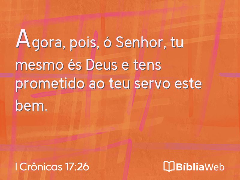 I Crônicas 17:26 em imagem para compartilhar