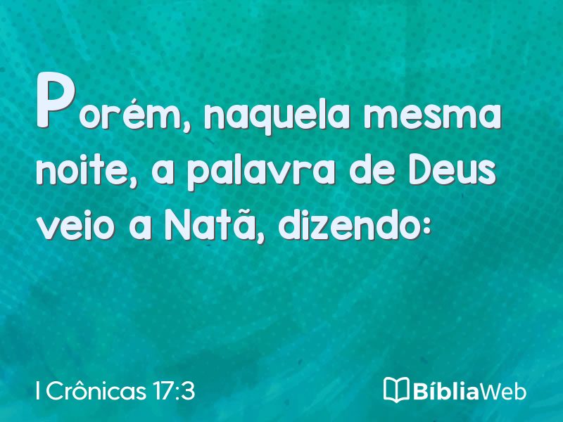 I Crônicas 17:3 em imagem para compartilhar