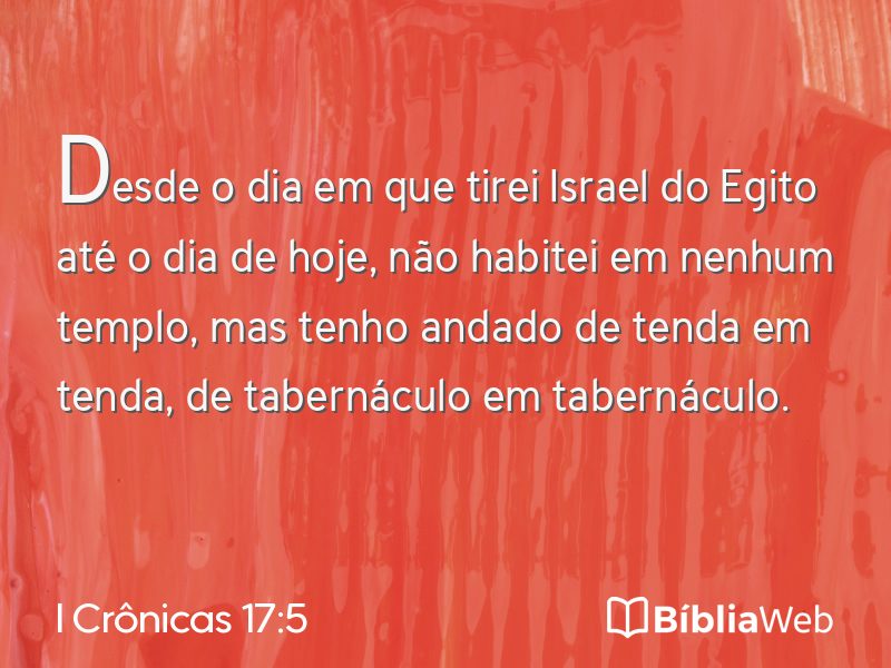 I Crônicas 17:5 em imagem para compartilhar