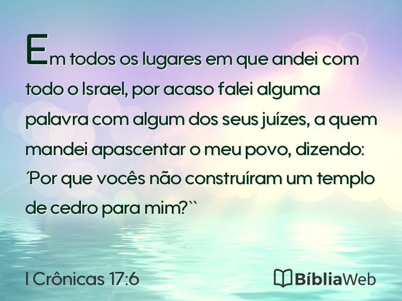 I Crônicas 17:6 em imagem para compartilhar