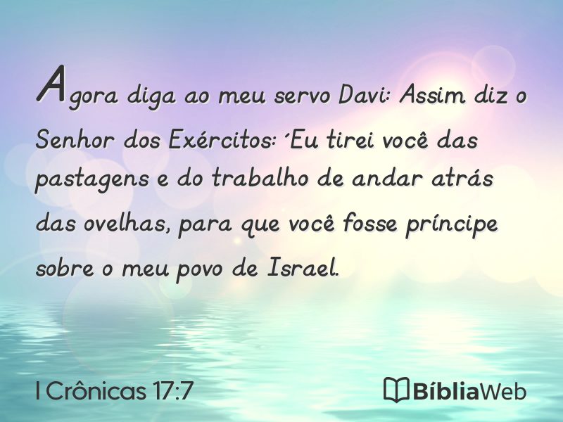 I Crônicas 17:7 em imagem para compartilhar