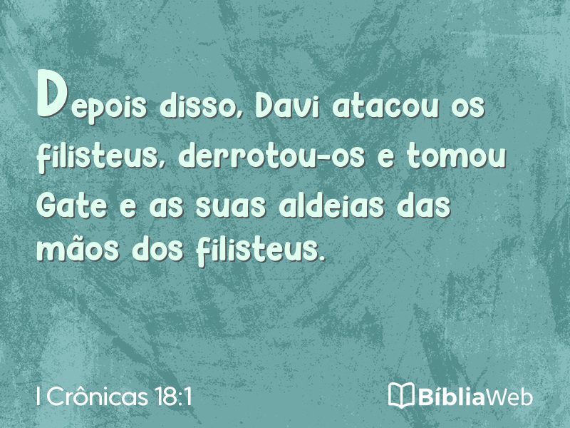 I Crônicas 18:1 em imagem para compartilhar