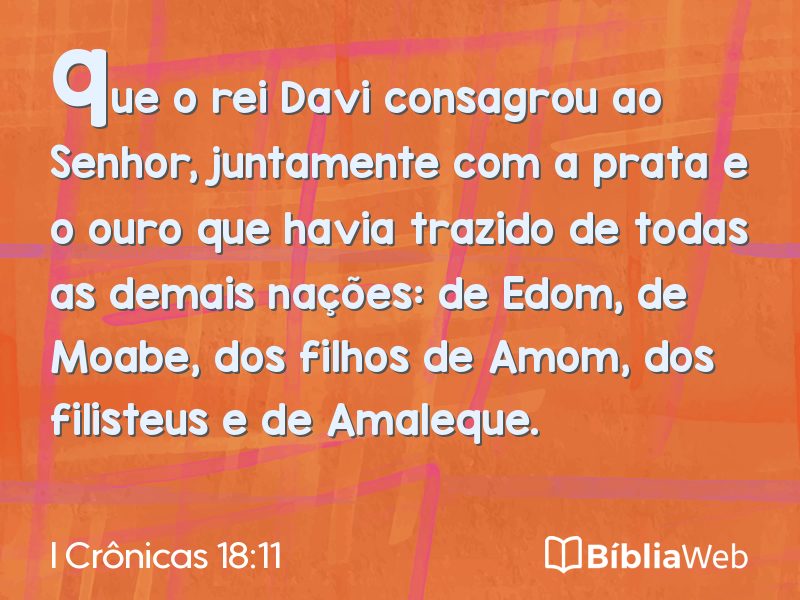 I Crônicas 18:11 em imagem para compartilhar