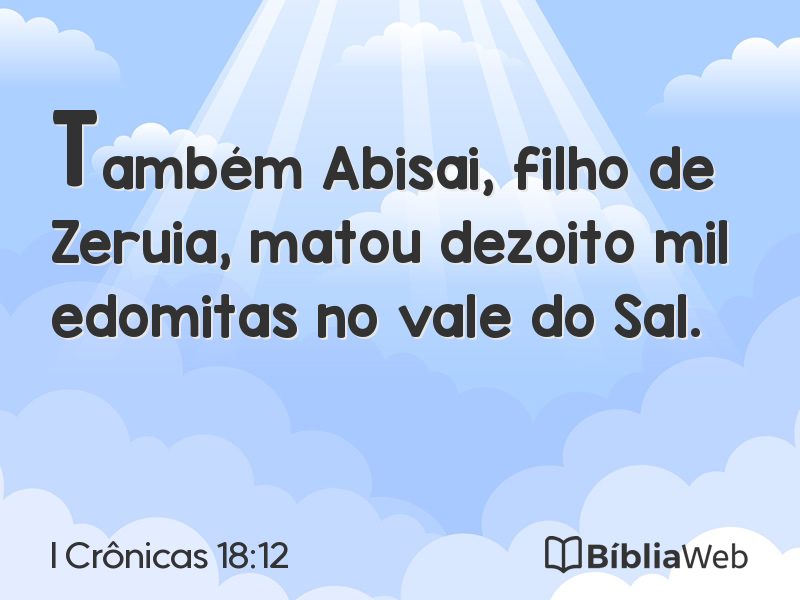 I Crônicas 18:12 em imagem para compartilhar