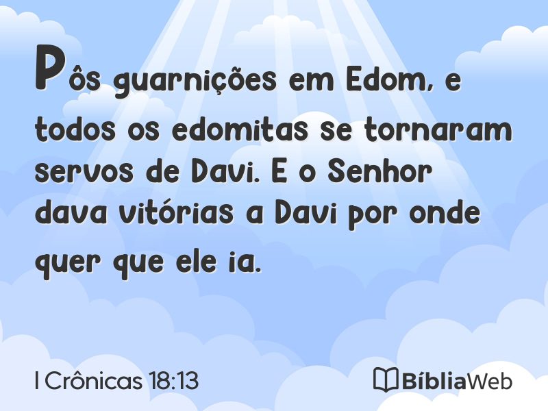 I Crônicas 18:13 em imagem para compartilhar
