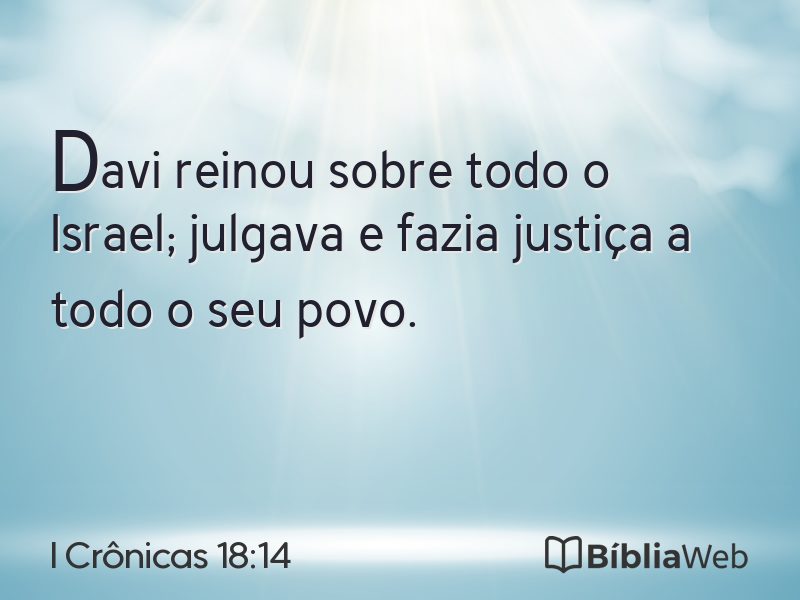 I Crônicas 18:14 em imagem para compartilhar