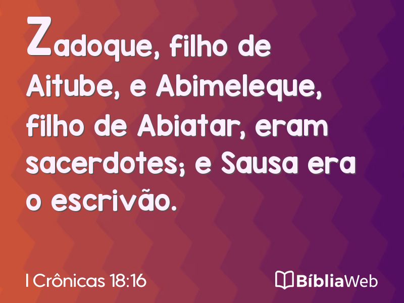I Crônicas 18:16 em imagem para compartilhar