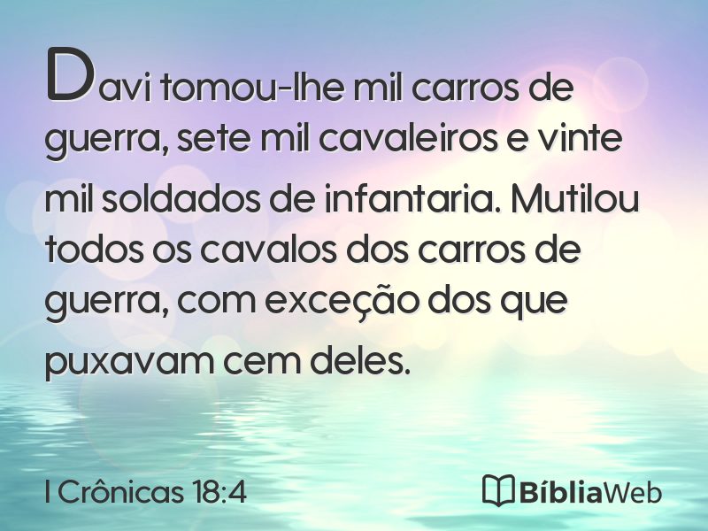 I Crônicas 18:4 em imagem para compartilhar