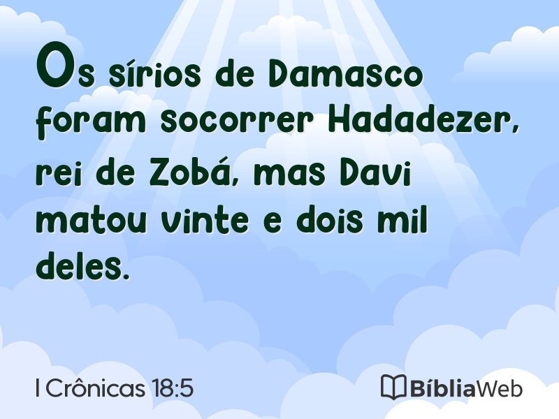 I Crônicas 18:5 em imagem para compartilhar