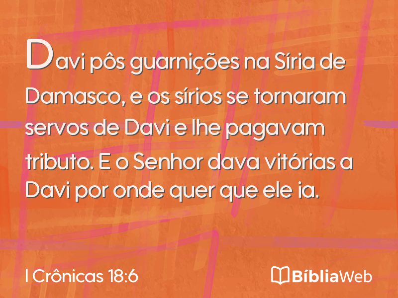 I Crônicas 18:6 em imagem para compartilhar