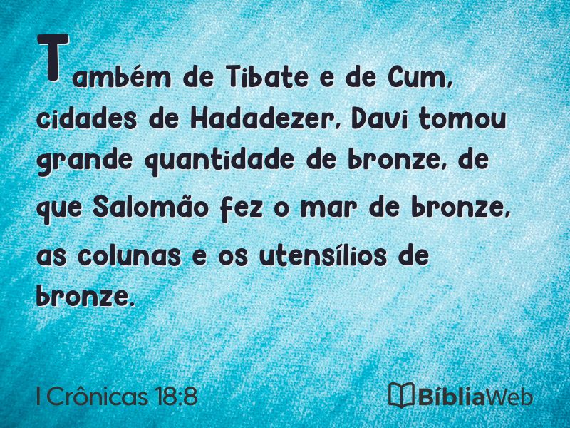 I Crônicas 18:8 em imagem para compartilhar