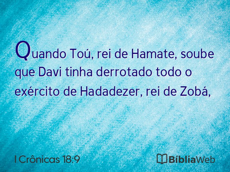 I Crônicas 18:9 em imagem para compartilhar