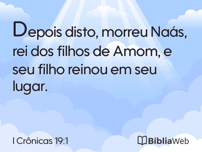 I Crônicas 19:1 em imagem para compartilhar