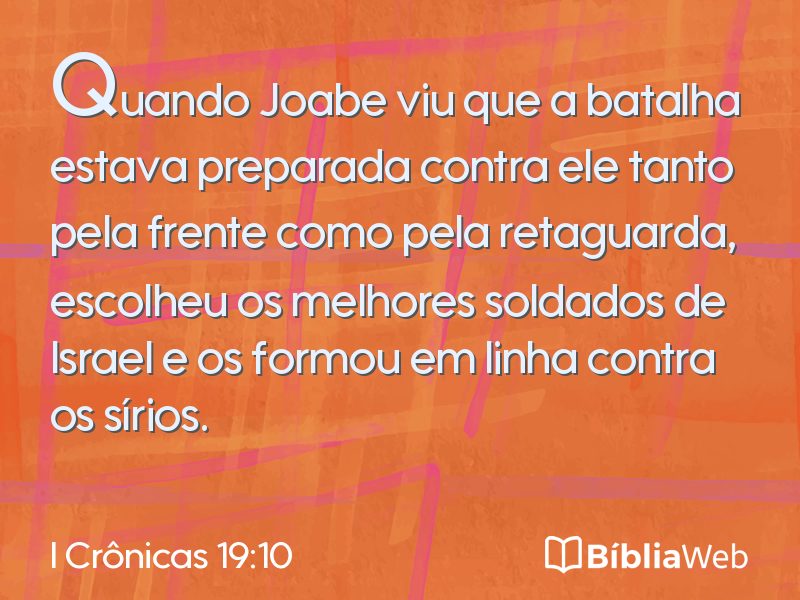 I Crônicas 19:10 em imagem para compartilhar