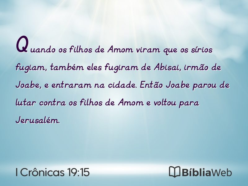 I Crônicas 19:15 em imagem para compartilhar