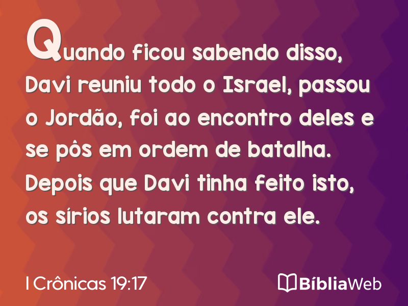 I Crônicas 19:17 em imagem para compartilhar