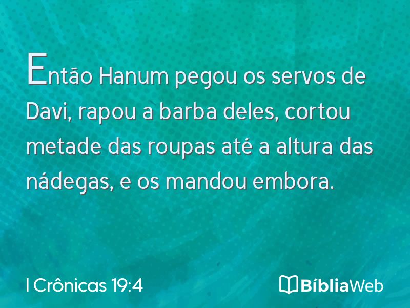 I Crônicas 19:4 em imagem para compartilhar