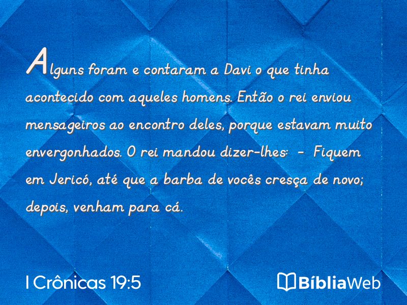 I Crônicas 19:5 em imagem para compartilhar