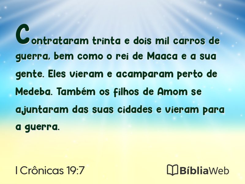 I Crônicas 19:7 em imagem para compartilhar