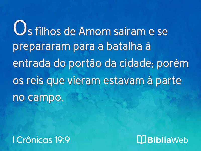 I Crônicas 19:9 em imagem para compartilhar