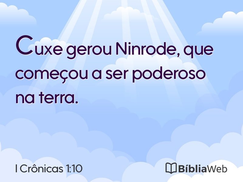 I Crônicas 1:10 em imagem para compartilhar