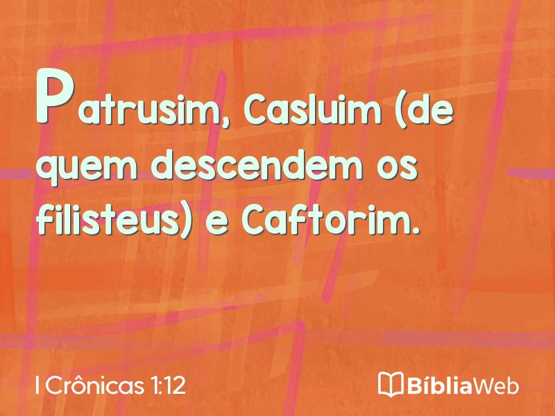 I Crônicas 1:12 em imagem para compartilhar