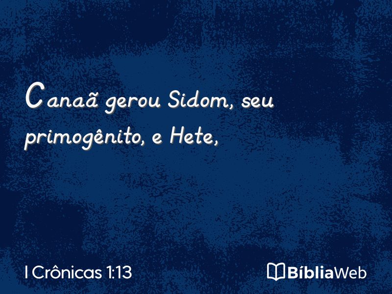 I Crônicas 1:13 em imagem para compartilhar