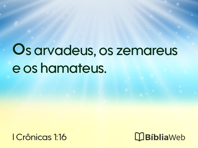 I Crônicas 1:16 em imagem para compartilhar