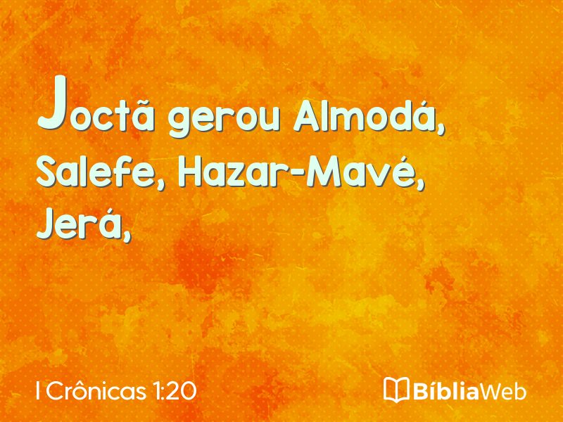 I Crônicas 1:20 em imagem para compartilhar