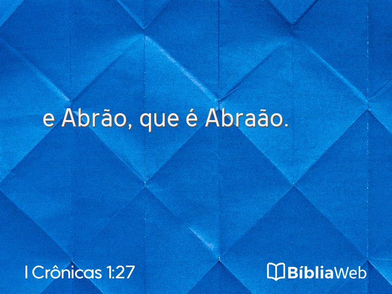 I Crônicas 1:27 em imagem para compartilhar