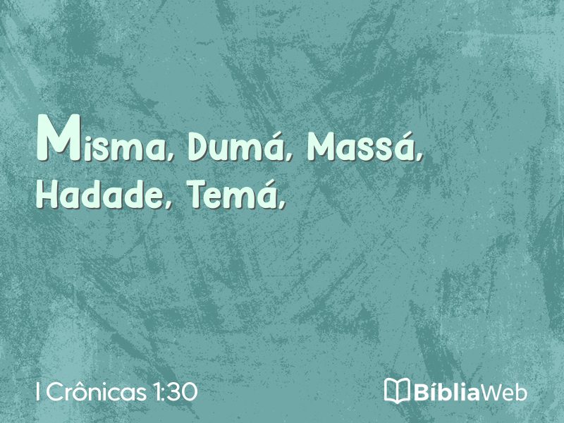 I Crônicas 1:30 em imagem para compartilhar