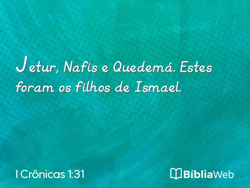 I Crônicas 1:31 em imagem para compartilhar