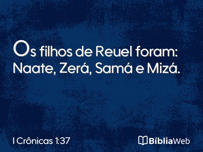I Crônicas 1:37 em imagem para compartilhar