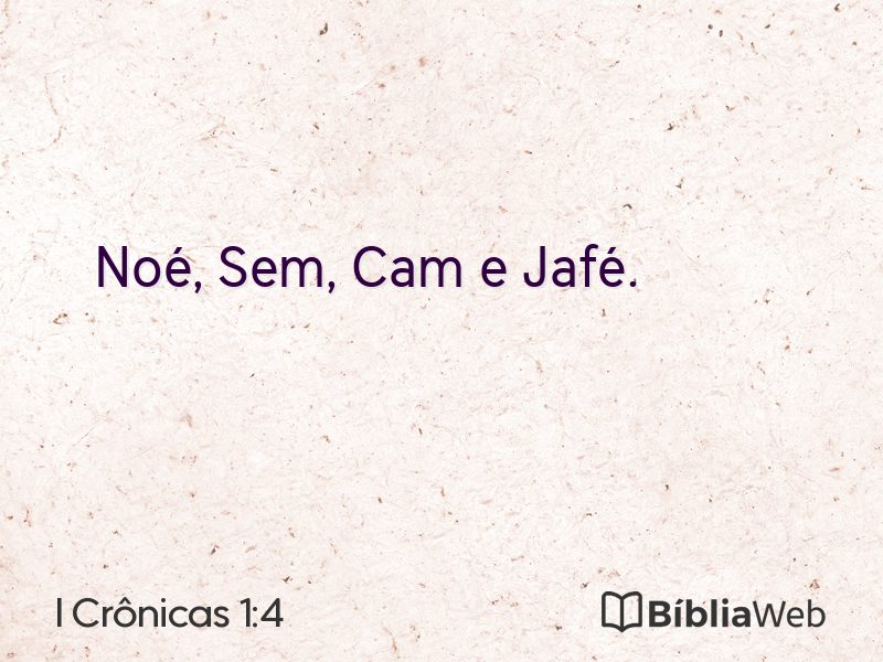 I Crônicas 1:4 em imagem para compartilhar
