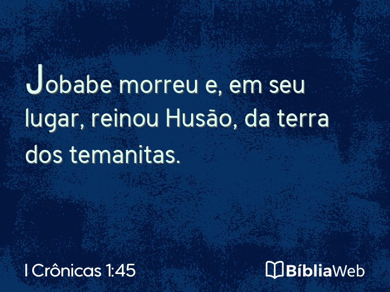 I Crônicas 1:45 em imagem para compartilhar