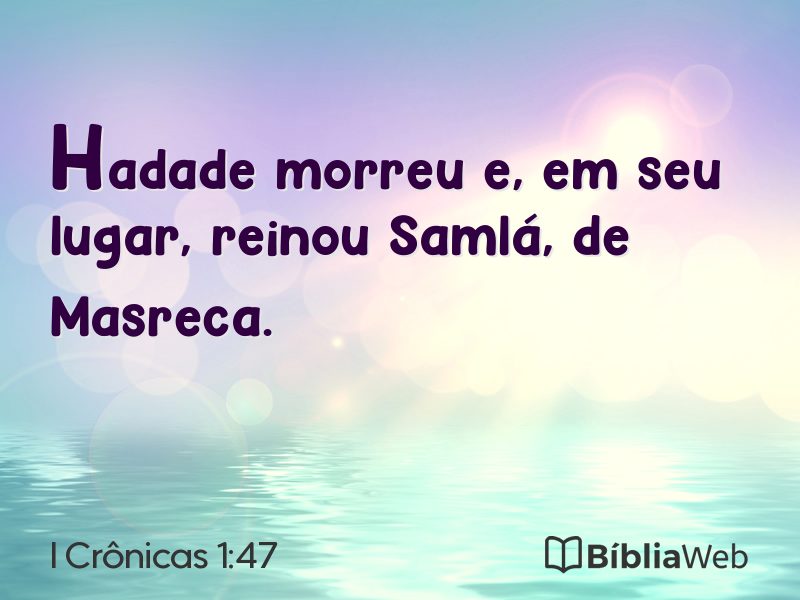 I Crônicas 1:47 em imagem para compartilhar