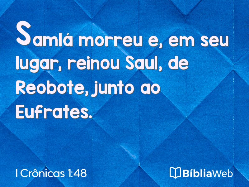 I Crônicas 1:48 em imagem para compartilhar