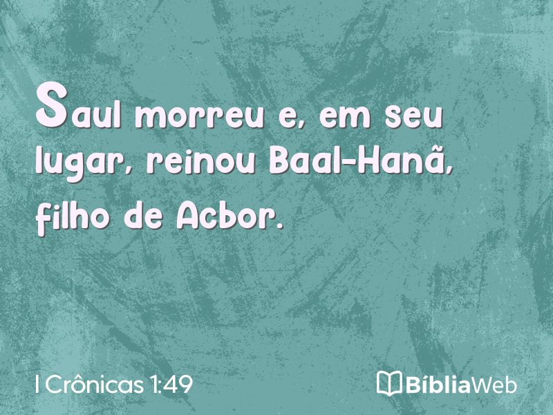 I Crônicas 1:49 em imagem para compartilhar