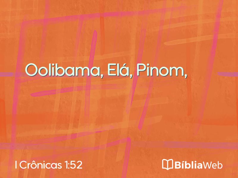 I Crônicas 1:52 em imagem para compartilhar