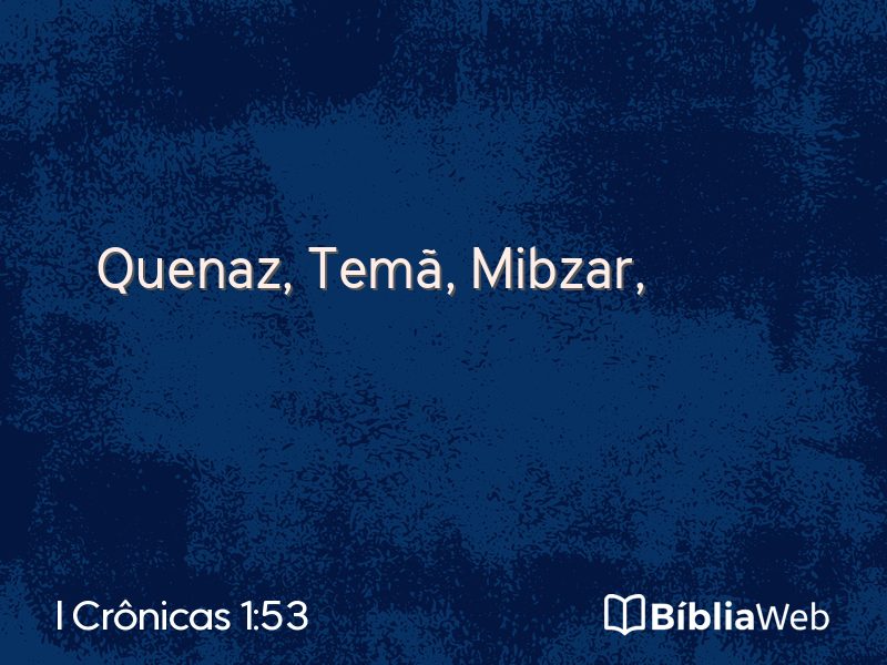I Crônicas 1:53 em imagem para compartilhar