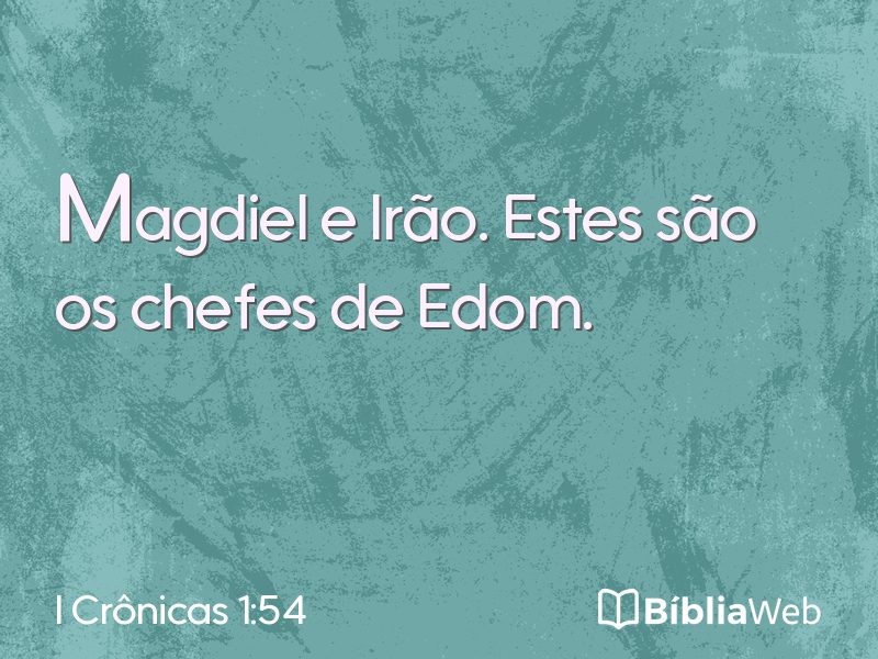 I Crônicas 1:54 em imagem para compartilhar
