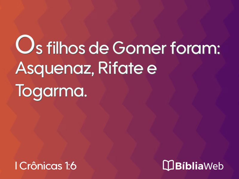 I Crônicas 1:6 em imagem para compartilhar