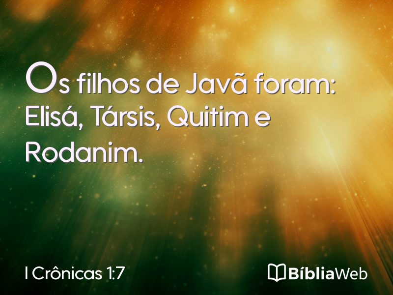 I Crônicas 1:7 em imagem para compartilhar
