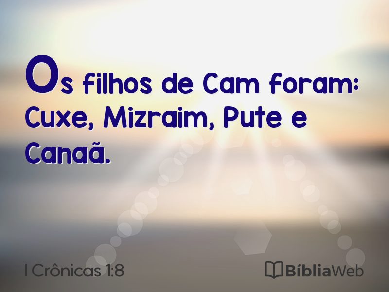 I Crônicas 1:8 em imagem para compartilhar