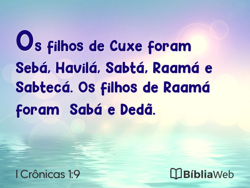 I Crônicas 1:9 em imagem para compartilhar