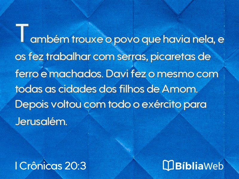I Crônicas 20:3 em imagem para compartilhar
