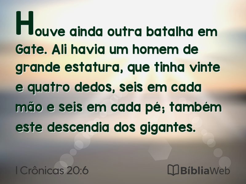 I Crônicas 20:6 em imagem para compartilhar